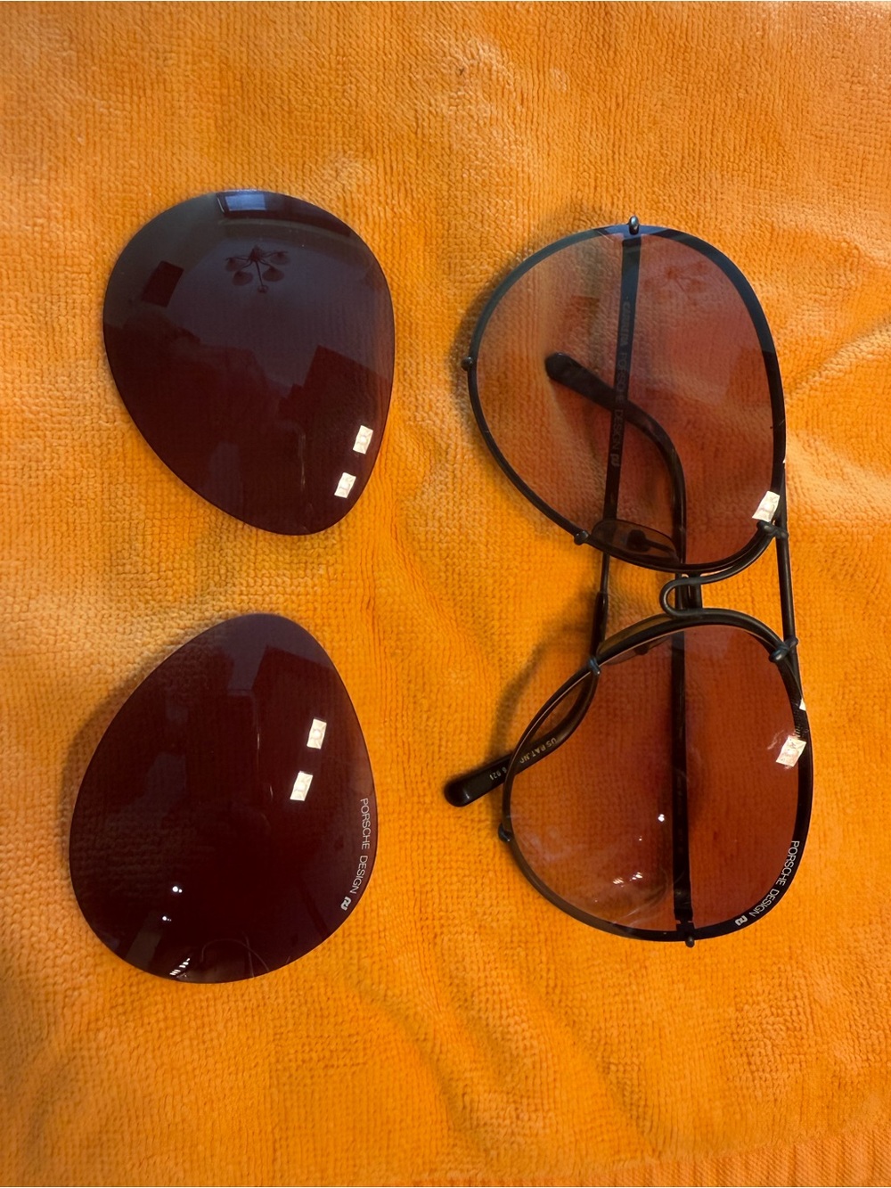 Porsche Design Black Frame Sunglasses with Brown Replacement Lenses